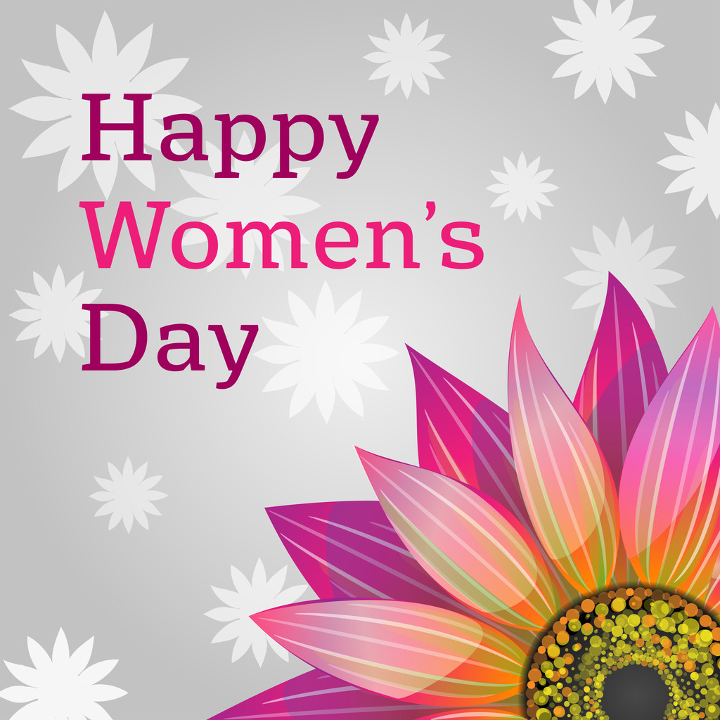 Blumen-Postkarte zum Frauentag - Vektor, Bild