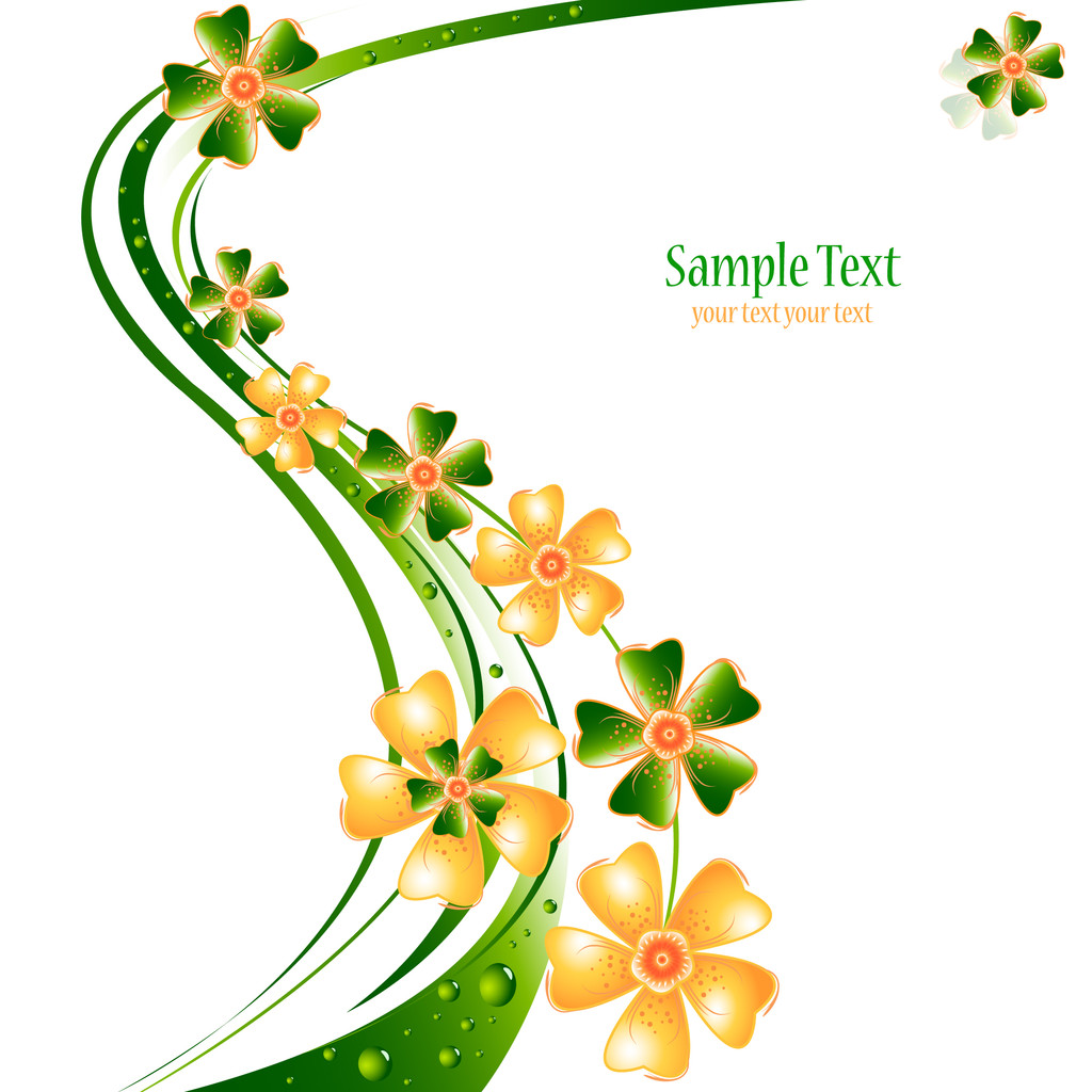 elegante floral achtergrond - Vector, afbeelding