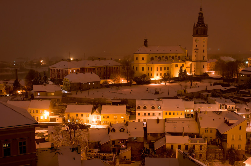 Litomerice in the Night, République tchèque
 - Photo, image