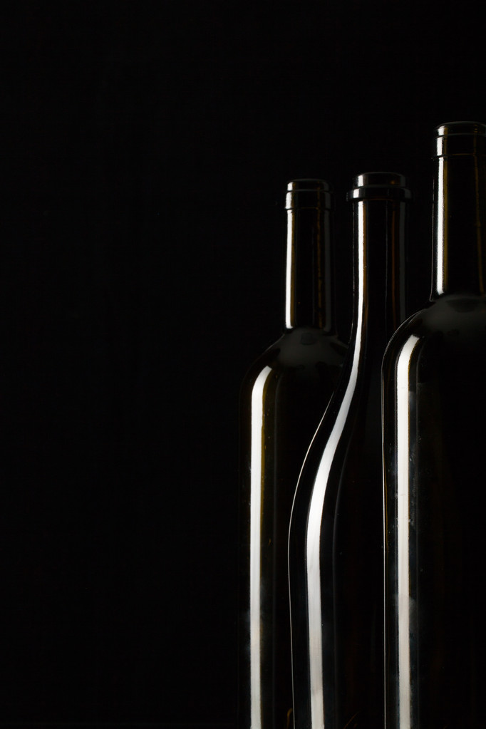 Siluety elegantní lahví vína - Fotografie, Obrázek