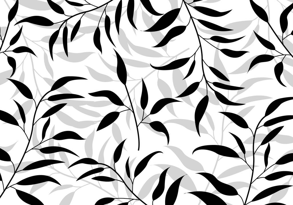 Бесшовный цветочный узор, ботанический вектор цветов и листьев - Вектор,изображение