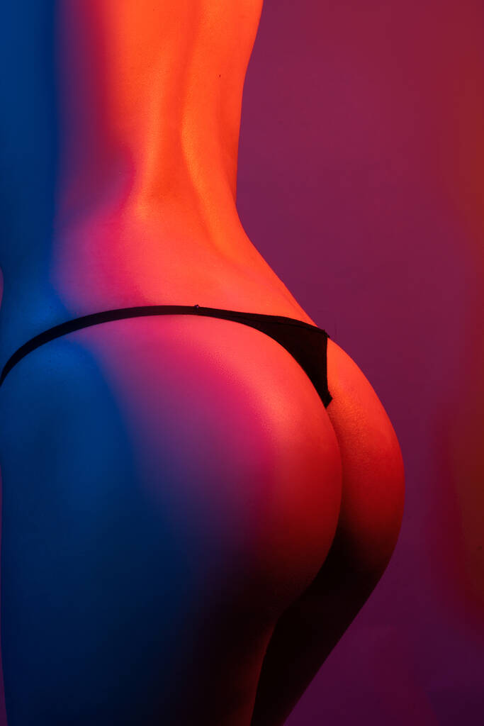 Luxury ass. Huge Butt with sexual forms. Big ass. Erotica, round buttocks. Ideal womans fitness butt and hips, perfect anti-cellulite ass - Foto, immagini