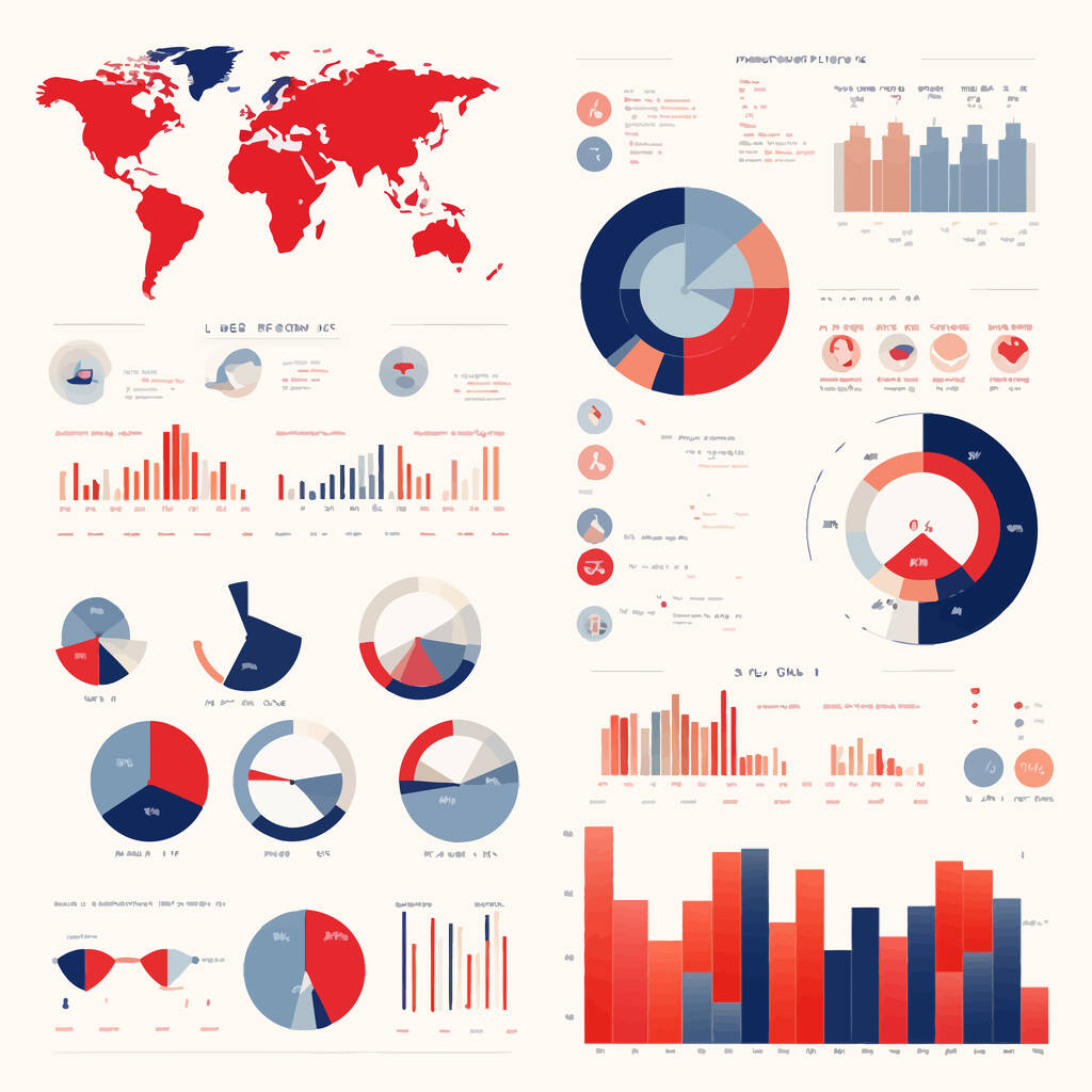 Fun Data Visualization Infographic vector flat isolated illustration - Vector, Image