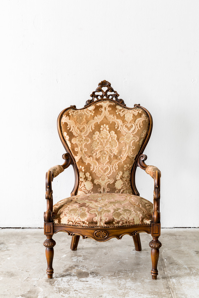 Kahverengi Retro sandalye - Fotoğraf, Görsel