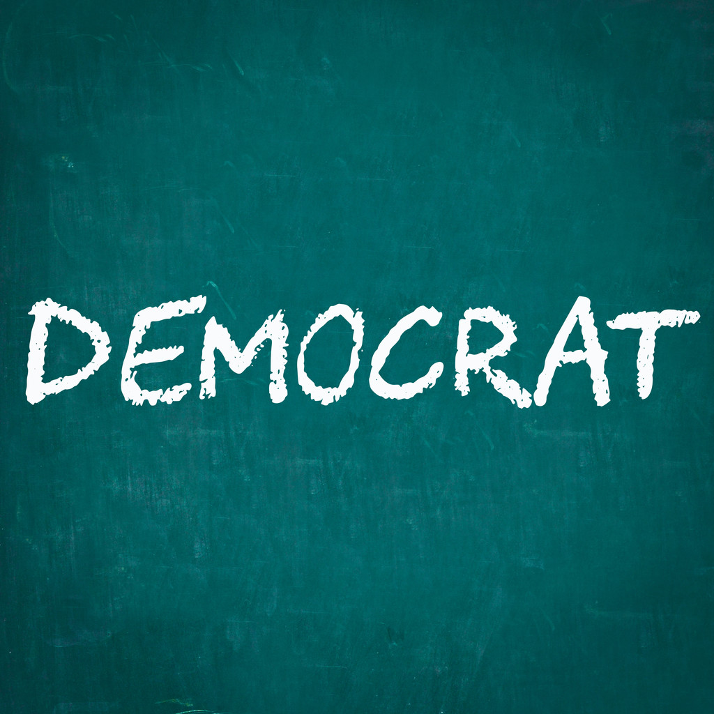 DEMOCRAT written on chalkboard - Photo, Image