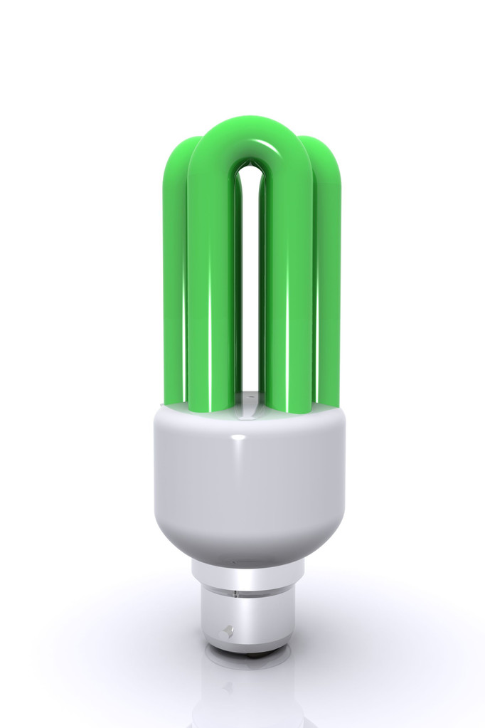 zielone światło żarówka - Zdjęcie, obraz
