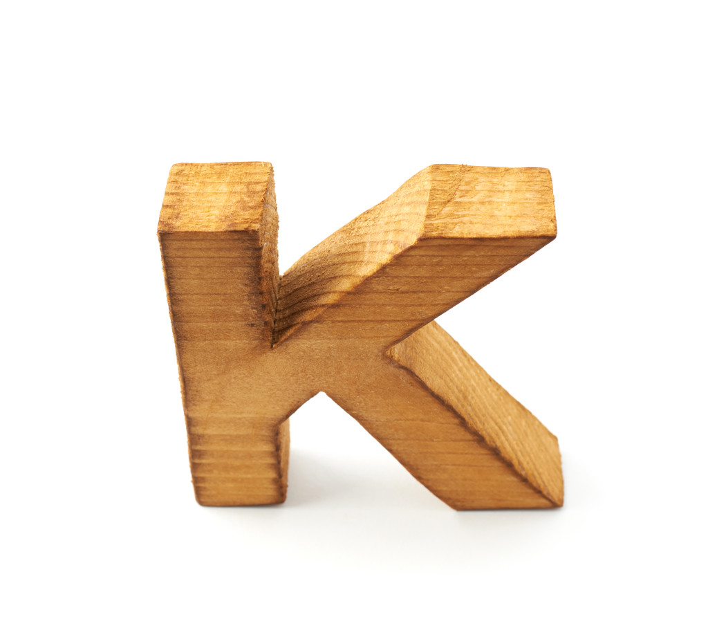 carta de madeira k
 - Foto, Imagem