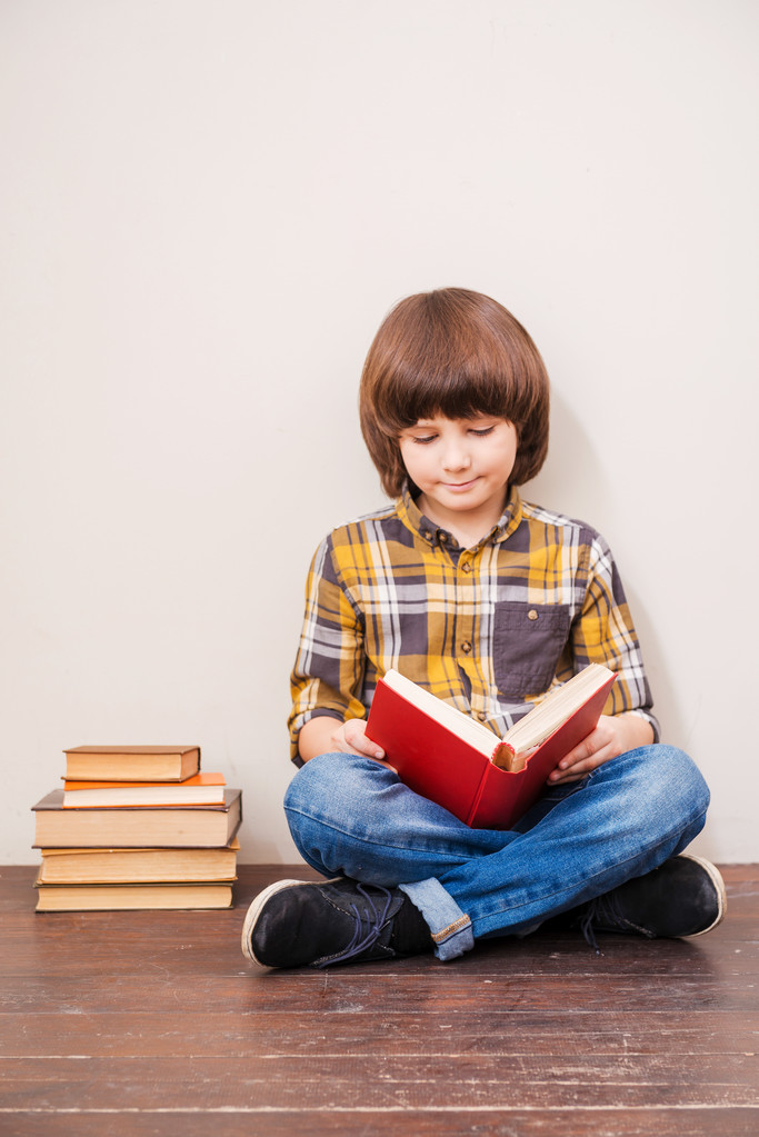 Petit garçon lisant le livre - Photo, image