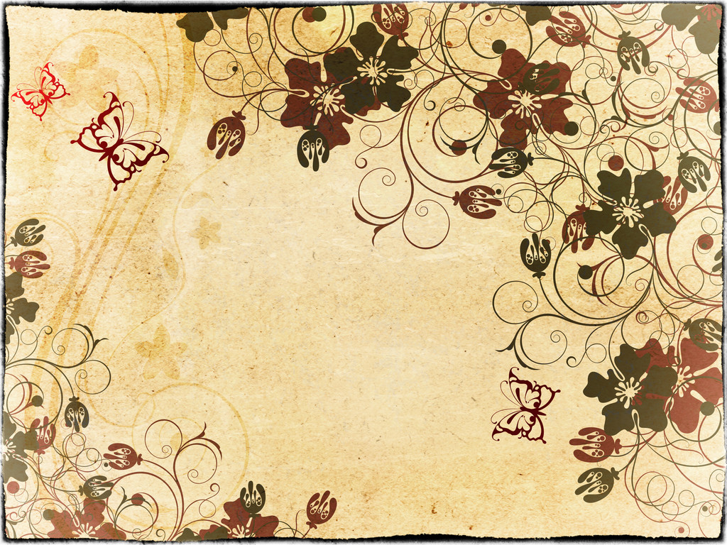 Grunge fond de papier avec des motifs floraux
. - Photo, image