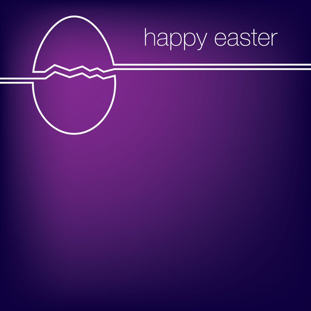 Kontinuální linie velikonoční vajíčko karta - Vektor, obrázek