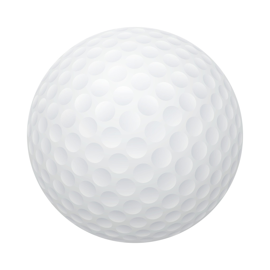 Vektorové golfový míček izolované na bílém. - Vektor, obrázek