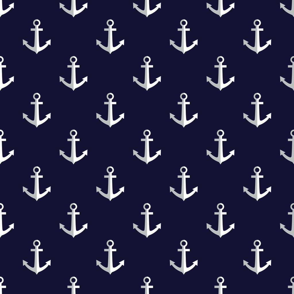 アンカーの海スタイル シームレスなベクトル パターン - ベクター画像