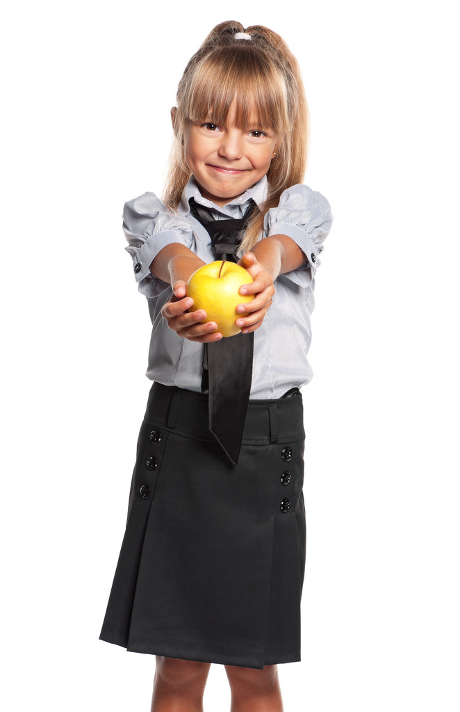 Bambina con mela
 - Foto, immagini