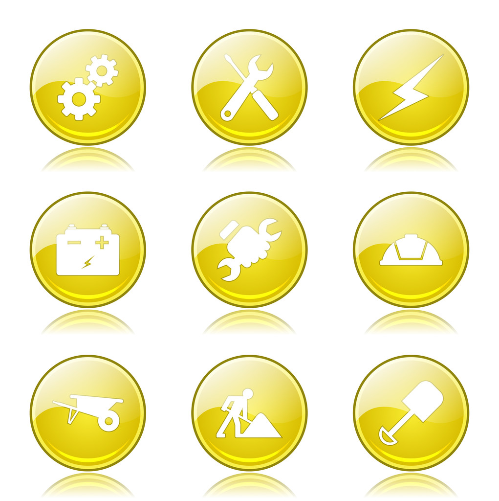 Construction Tools Icon Set - Vector, Image