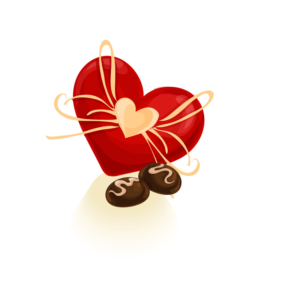 Boîte cadeau chocolat coeur
 - Vecteur, image