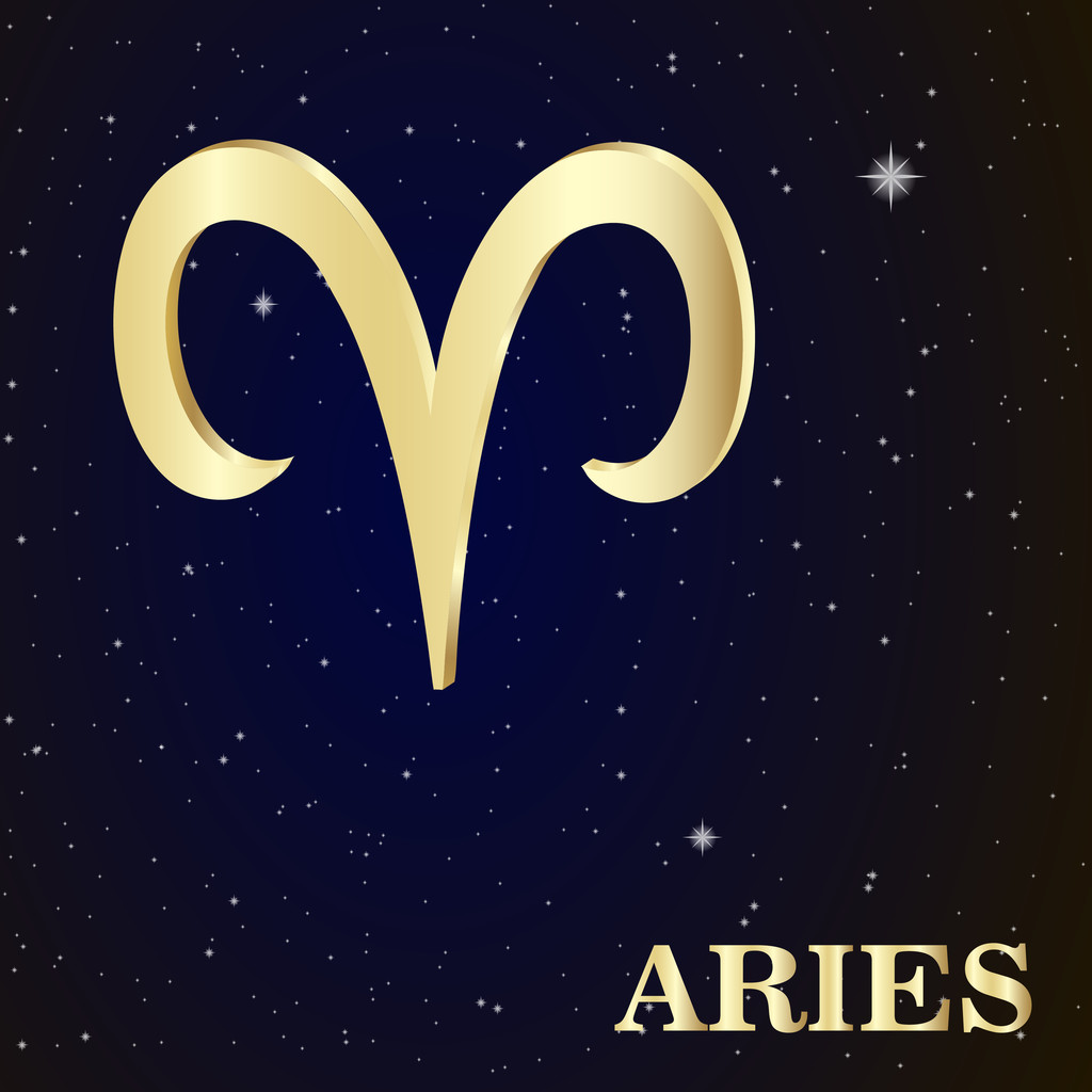 Sign of the zodiac Aries is the starry sky - Vector, Image