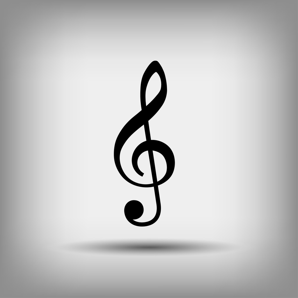 pictograph van muziek-toets - Vector, afbeelding