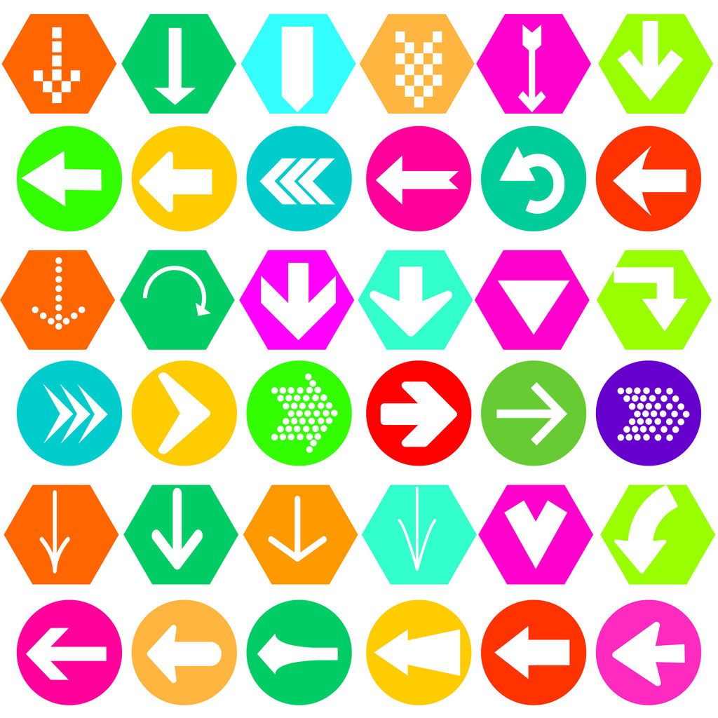 Set di icone freccia
 - Vettoriali, immagini
