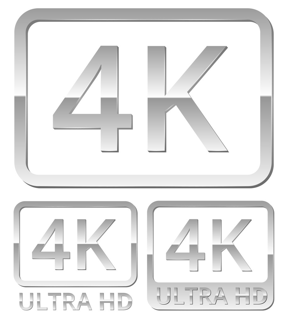 Ultra hd 4k ikona - Wektor, obraz