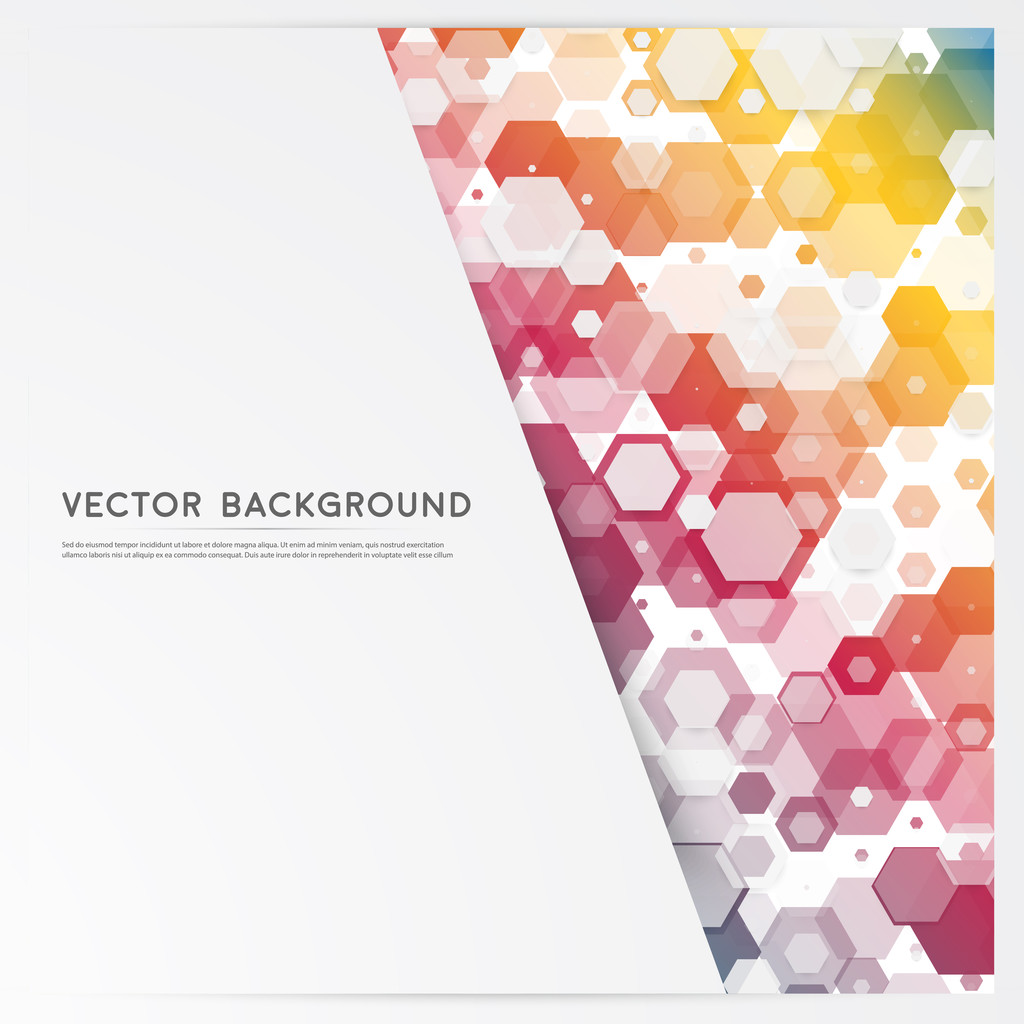 Vector abstracto color 3d hexagonal
 - Vector, imagen