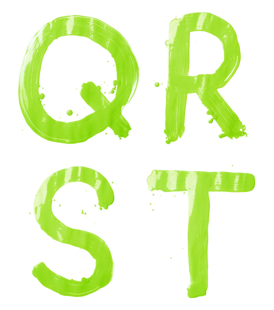 Q, R, S, T levél jelleg készlet - Fotó, kép