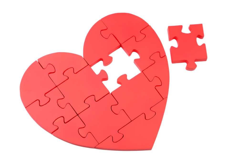 Red puzzle heart - Photo, Image