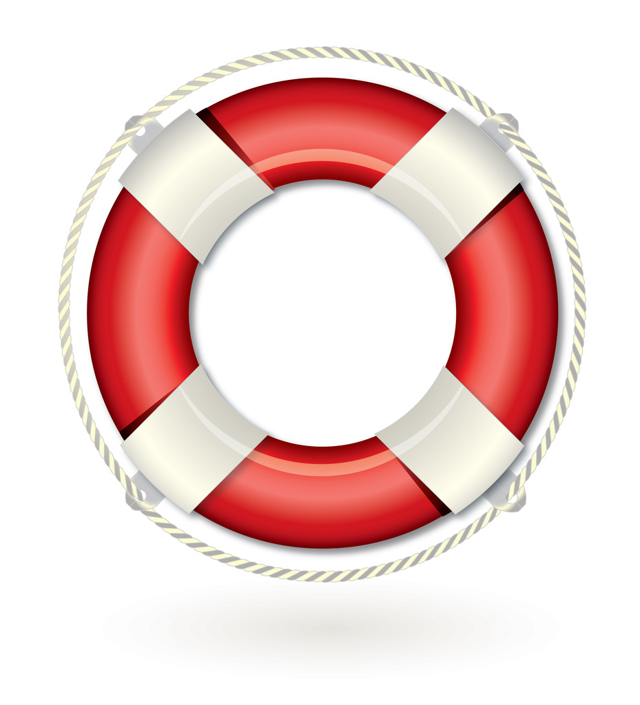 Красно-белый спасательный круг
 - Вектор,изображение