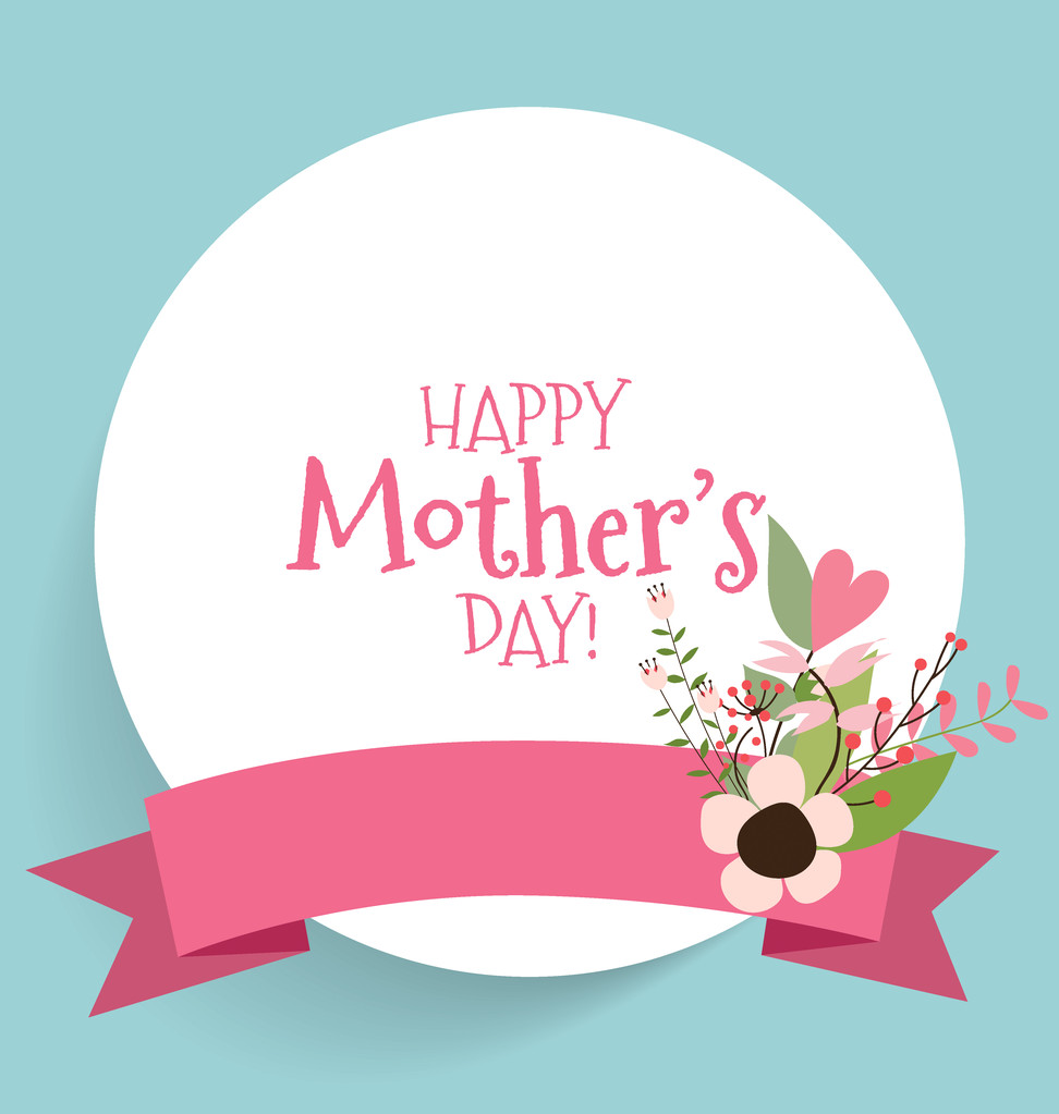 Mutlu anneler günü çiçek buketleri arka plan, vektör illus - Vektör, Görsel