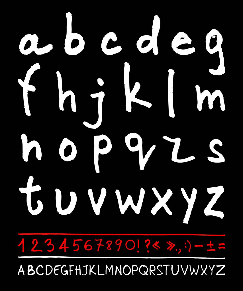 Engelse handschrift alfabet - Vector, afbeelding