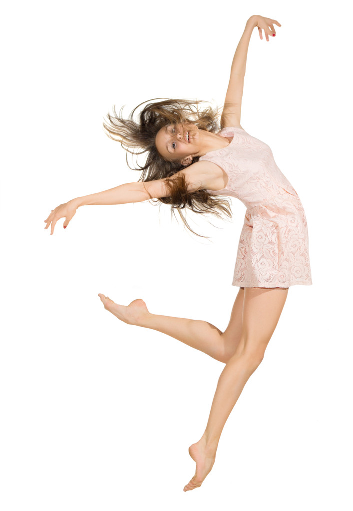 Joven bailarina aislada
 - Foto, Imagen
