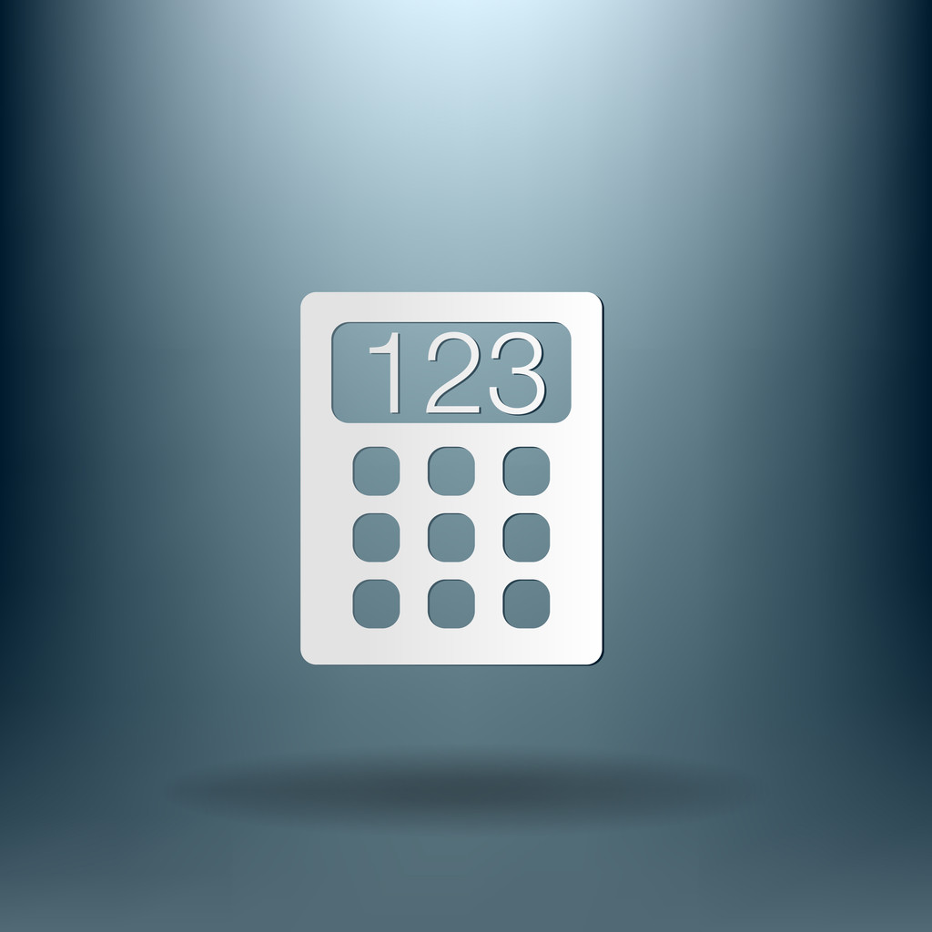 Calculator. office sign - Vector, Image