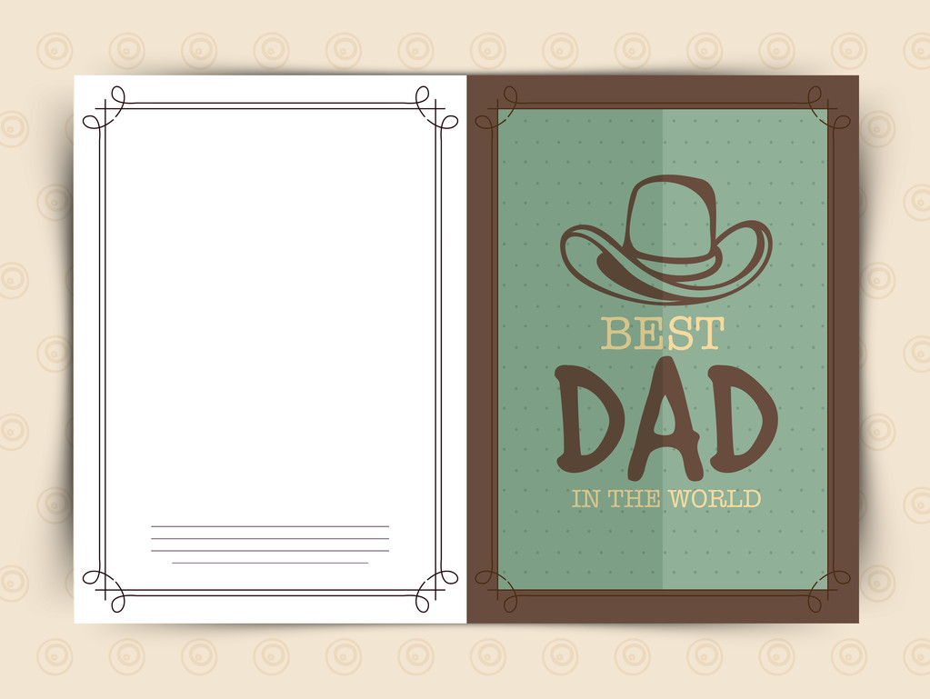 Feliz Día de los Padres celebraciones diseño de tarjetas de felicitación
. - Vector, Imagen