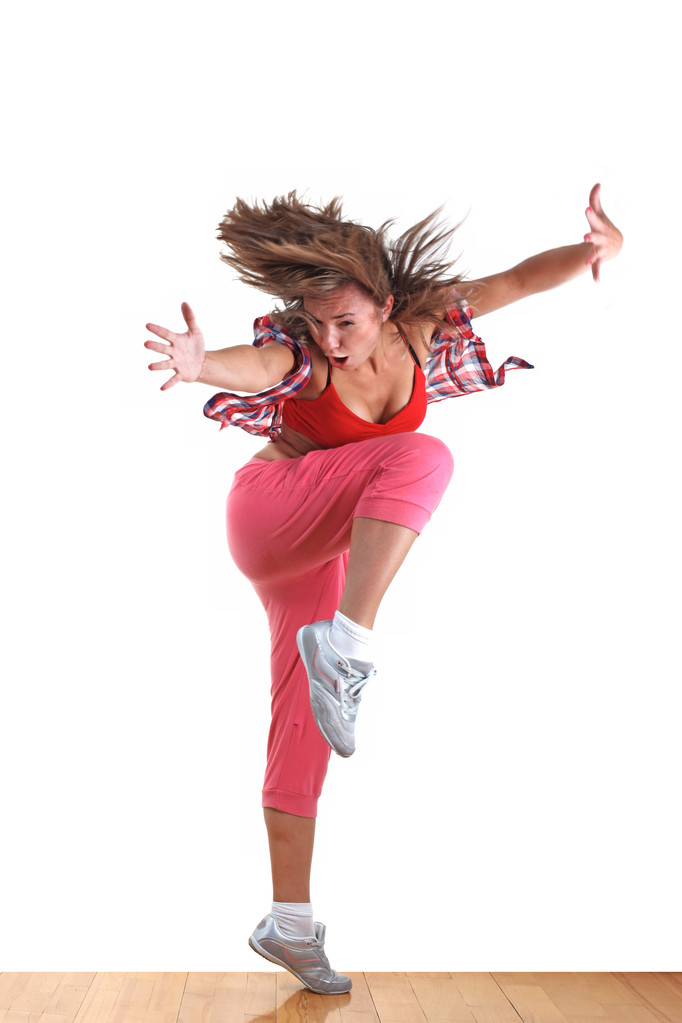 Современная танцовщица в бальном зале
 - Фото, изображение