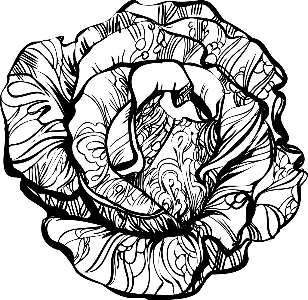 Черно-белая роза с тату
 - Фото, изображение