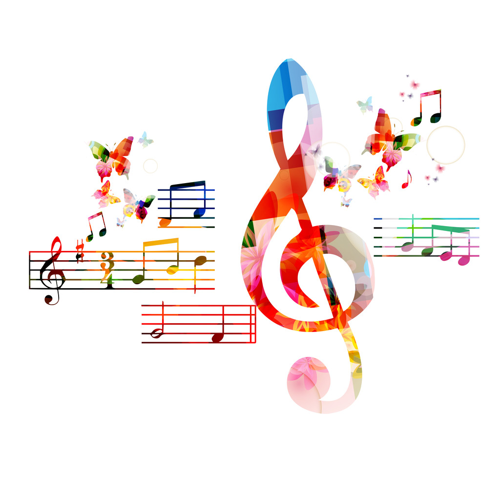 colorful music background - Vector, Image