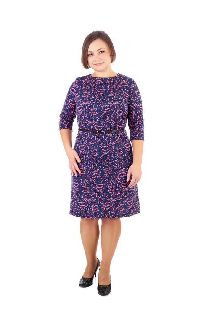Představujících fialové šaty dívka - Fotografie, Obrázek