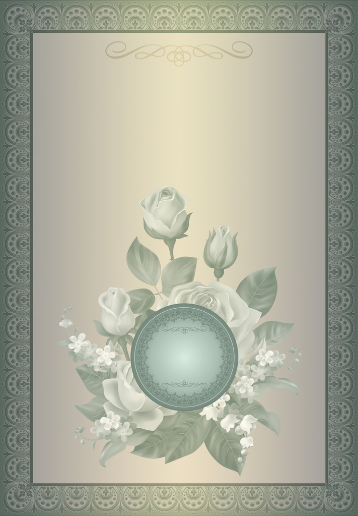 dekorative florale Hintergrund mit Rahmen. - Foto, Bild