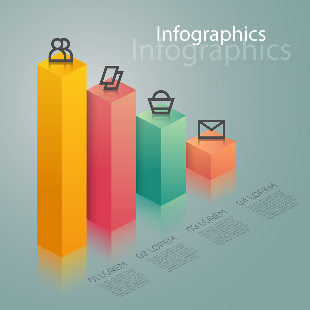 infografías abstractas con iconos
 - Vector, Imagen