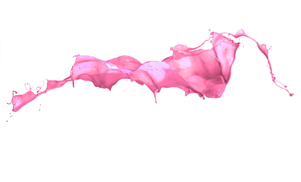 Рожеві розбризкування фарби ізольовані на білому тлі
 - Фото, зображення