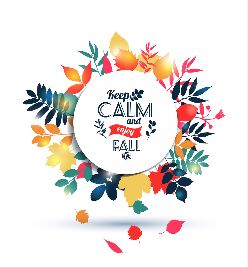 autumn composition with leaves - Vector, Image
