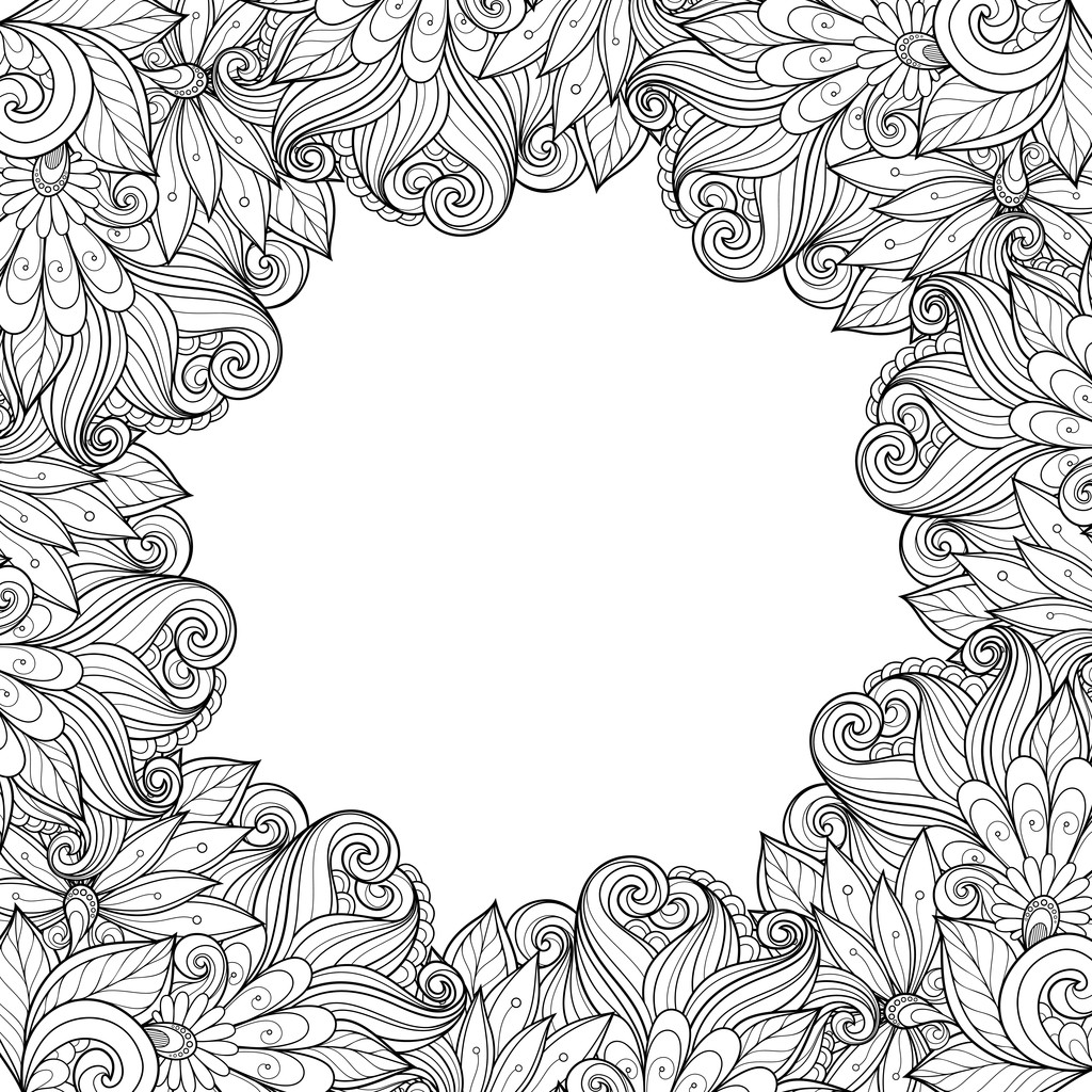 nahtlose abstrakte monochrome Blumenmuster - Vektor, Bild