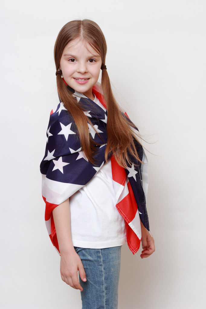 Patriottische kid - Foto, afbeelding