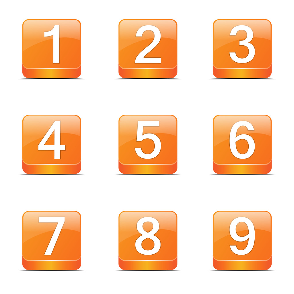 Zahlen-Zähl-Symbol gesetzt - Vektor, Bild