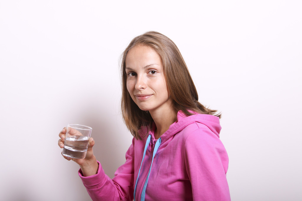 Woman with glass of water - Photo, Image