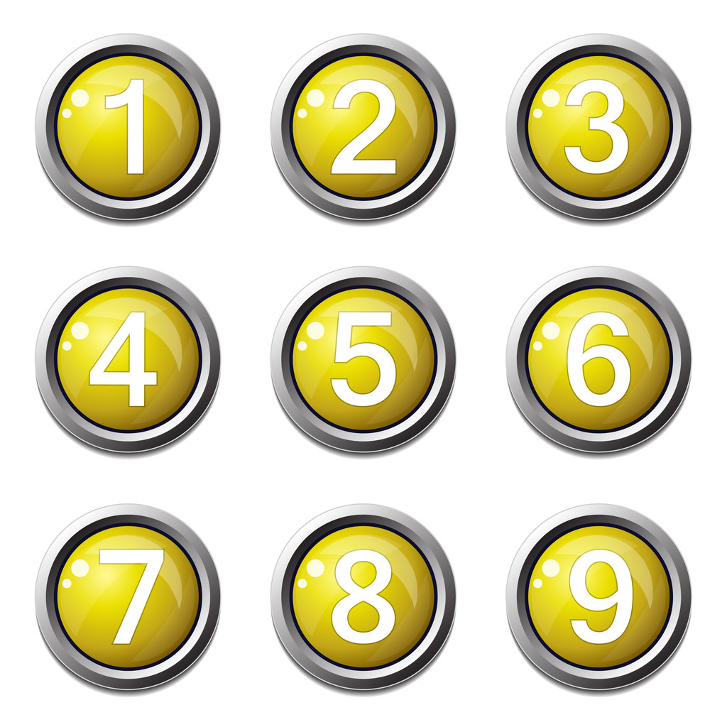 Set di icone per contare i numeri
 - Vettoriali, immagini
