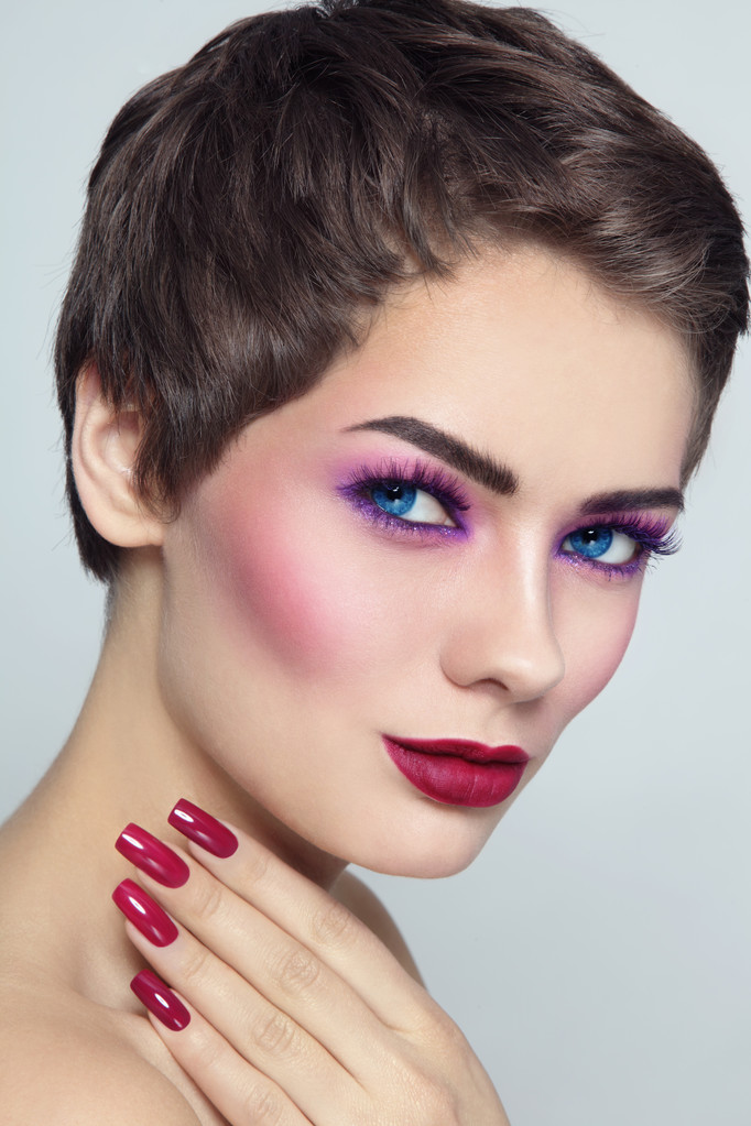 woman with fancy make-up and manicure - Photo, Image