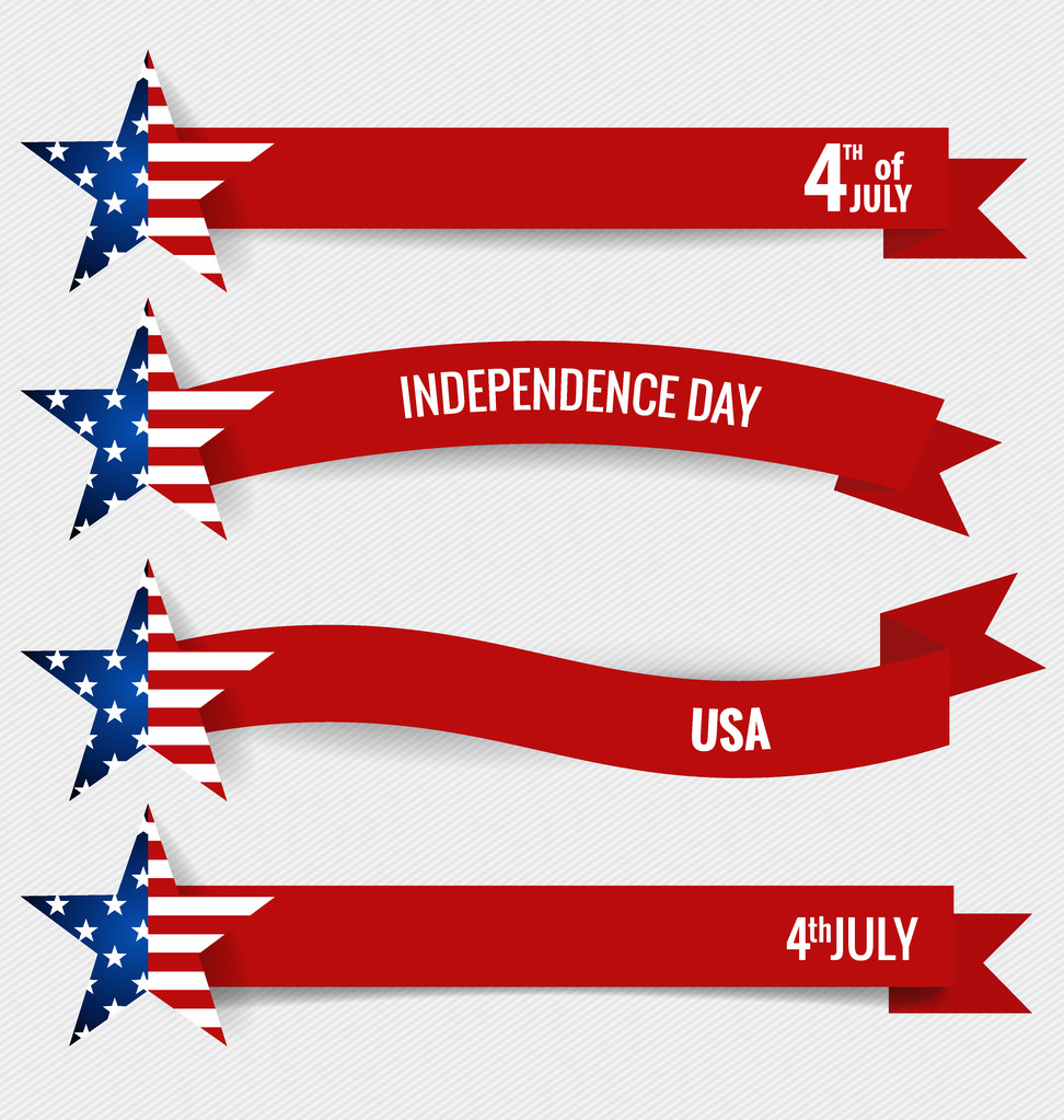 幸せな独立記念日カードのアメリカ合衆国。4 番目の菊の - ベクター画像