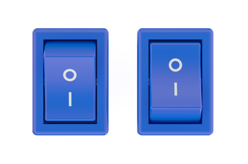 dois interruptor azul
 - Foto, Imagem