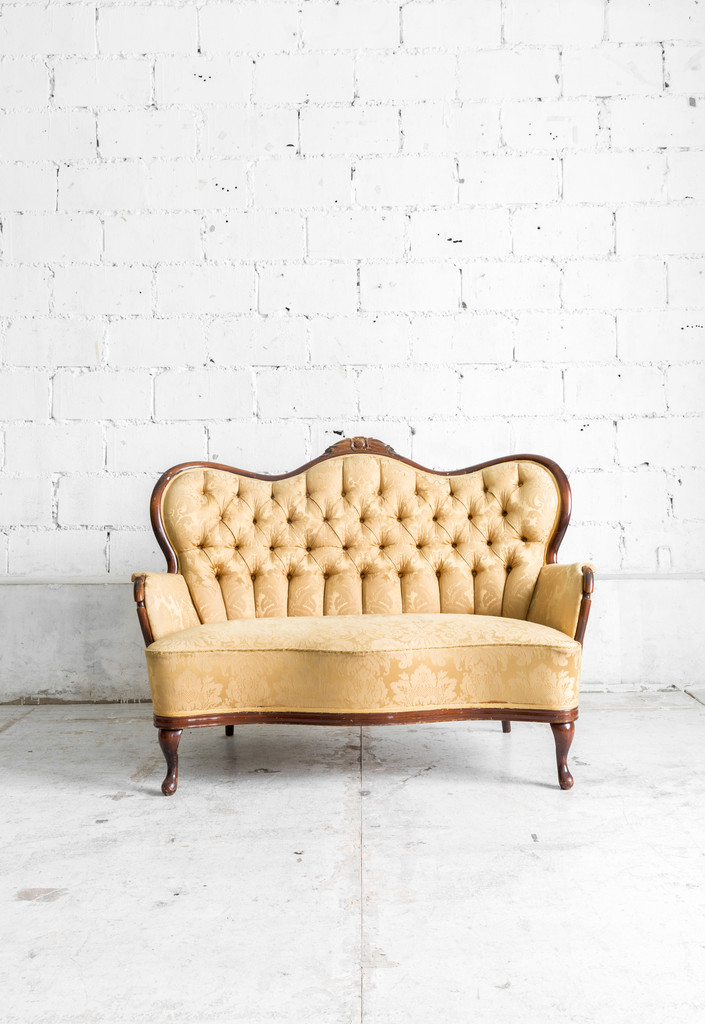 sofá retro marrom
 - Foto, Imagem