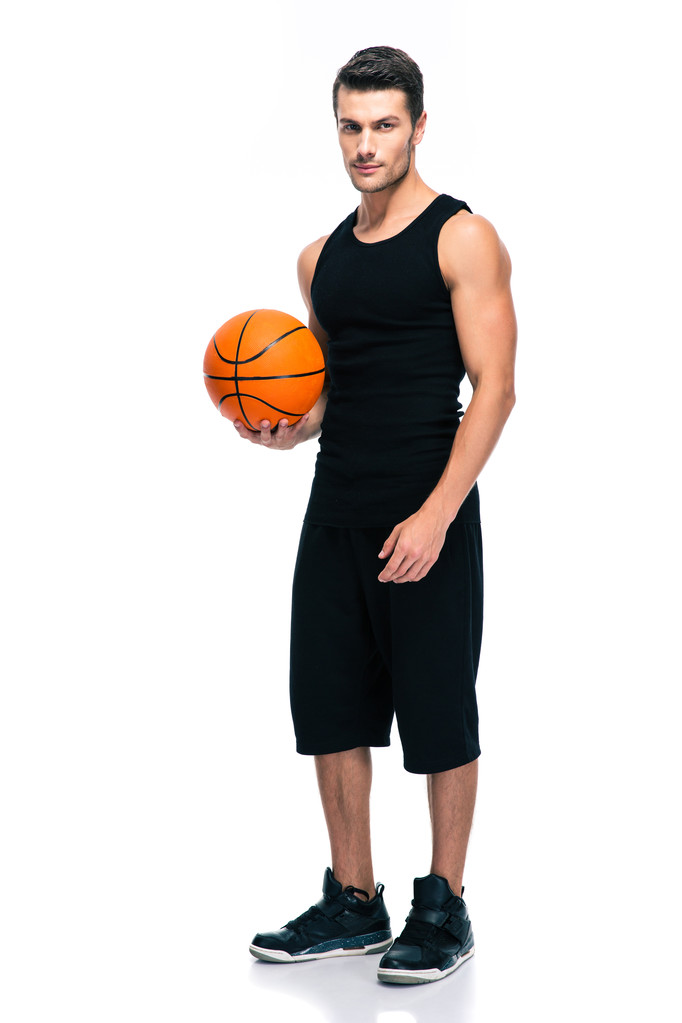 Handsome basketball player standing isolated  - Photo, Image